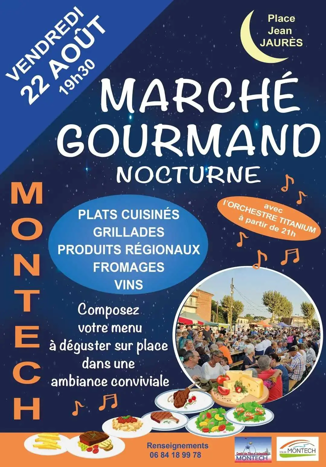 Affiche du marché gourmand 2025 de Montech